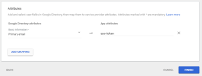 attributes window with basic information filled out with "Primary email" and app attributes filled out with sso-token